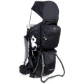 DROMADER Baby Carrier Backpack for Hiking up to 18kg, Adjustable Seat, Sleep Support Pillow, Retractable Sunshade, Back Saving Carrying System, Insulated Pouch, Panda 2.0, Black