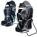 DROMADER Baby Carrier Backpack, Toddler Hiking Carrier with Sun Canopy, Rain Cover, Insulated Pouch, Changing Mat and One-Hand Foldable Frame, Black and Blue