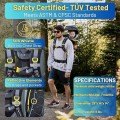 DROMADER Baby Carrier Backpack, toddler hiking carrier with sun canopy, rain cover, insulated pouch, changing mat and one-hand foldable frame, Black and Yellow