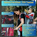 DROMADER Baby Carrier Backpack with Sun Canopy, Rain Cover, Insulated Pouch and Changing Mat, Red
