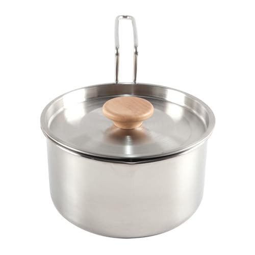 Durlo 1000ml Stainless Steel Camping Pot with Lid, Folding Handle, Pour Spout and Storage Bag-3