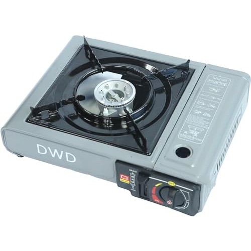 DWD Premium 2.5kW Camping Gas Stove with Windshield, Grey-1