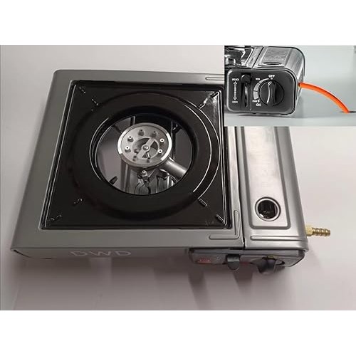 DWD Premium 2.5kW Camping Gas Stove with Windshield, Grey-5