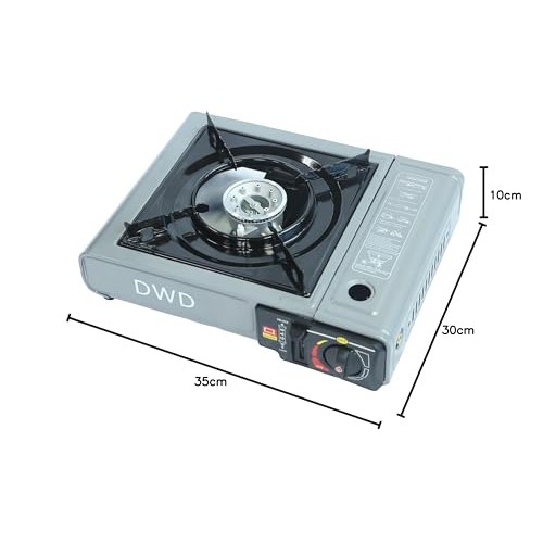 DWD Premium 2.5kW Camping Gas Stove with Windshield, Grey-9