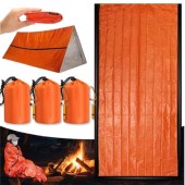 Dzronda Emergency Sleeping Bag with Whistle, 3 Pack + Whistle