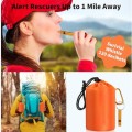 Dzronda Emergency Sleeping Bag with Whistle, 3 Pack + Whistle