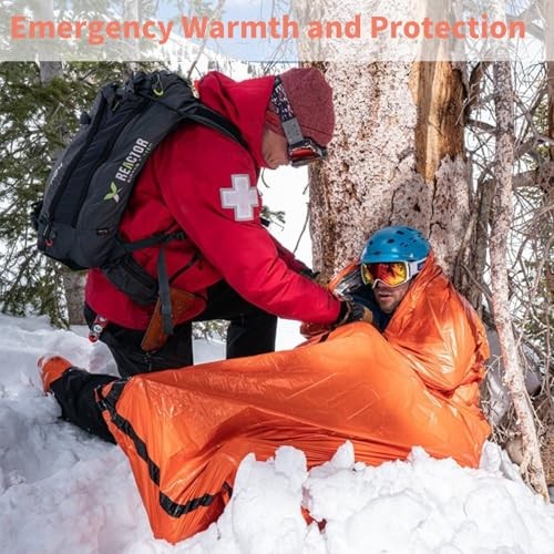 Dzronda Emergency Sleeping Bag with Whistle, 3 Pack + Whistle-4