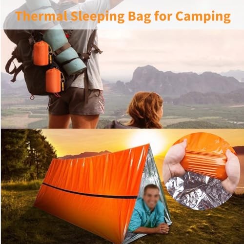 Dzronda Emergency Sleeping Bag with Whistle, 3 Pack + Whistle-6