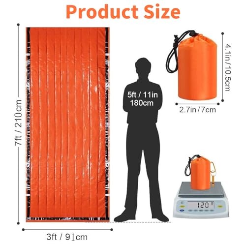 Dzronda Emergency Sleeping Bag 6 Pack with Whistle-4