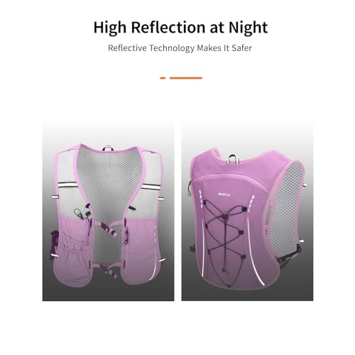 ECOHUB Pink Hydration Vest Running Backpack with 2L Water Bladder-5