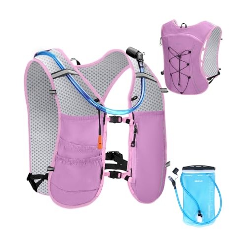 ECOHUB Pink Hydration Vest Running Backpack with 2L Water Bladder