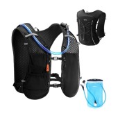 ECOHUB Hydration Vest Running Backpack with 2L Water Bladder, 6 Pockets, Black