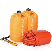 EEEKit Orange Bivy Bag 2-Pack Emergency Sleeping Bags with Survival Whistle
