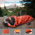 EEEKit Orange Bivy Bag 2-Pack Emergency Sleeping Bags with Survival Whistle