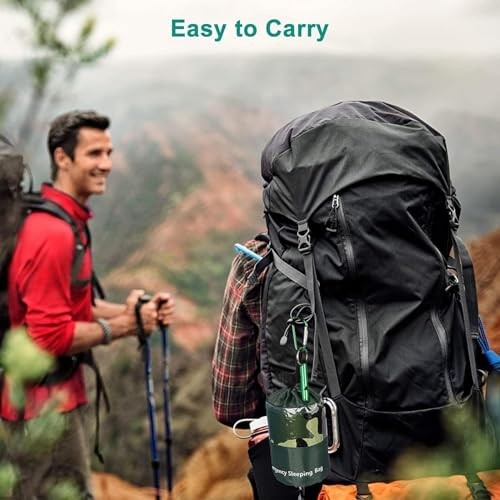 EEEKit Camouflage Survival Bivy Bags, 2 Pack with Whistle-6