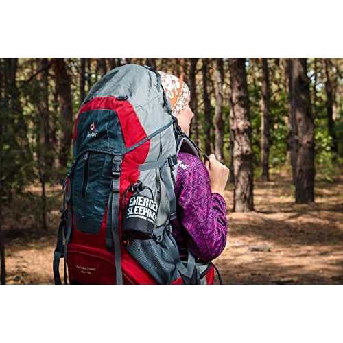 EMERGENCY USA Emergency Portable Sleeping Bag Reflective Mylar Bivy Sack with Whistle, Compass and Survival Hook-5