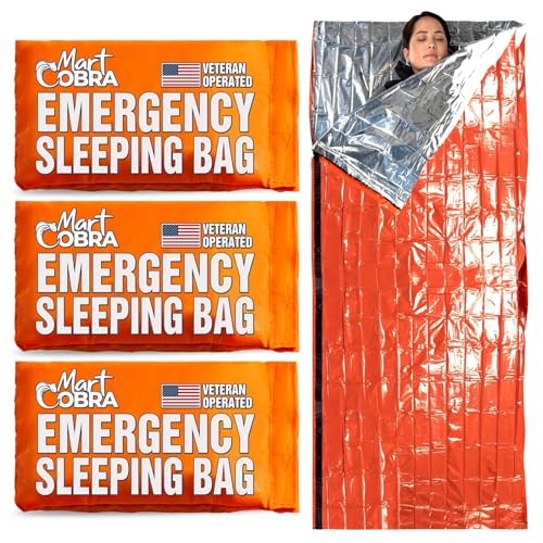 Mart Cobra Emergency Sleeping Bag 3 Pack, Mylar Bivy Sacks