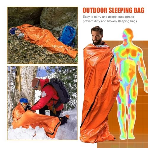 Molygar Emergency Sleeping Bag and Bivvy Sack with Survival Whistle-3