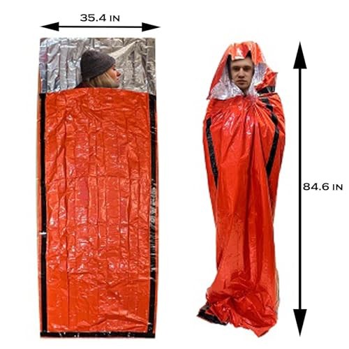 BGCYEGD Emergency Bivvy Bag, Orange, 90 x 210 cm-1