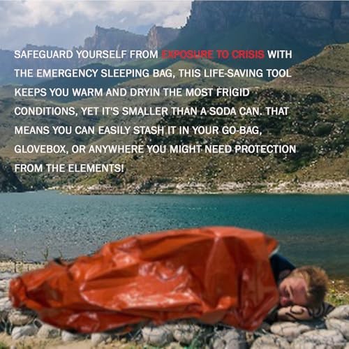 BGCYEGD Emergency Bivvy Bag, Orange, 90 x 210 cm-4