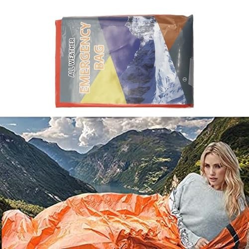 BGCYEGD Emergency Bivvy Bag, Orange, 90 x 210 cm