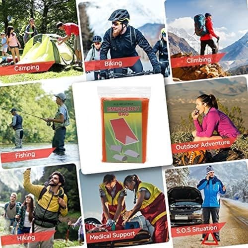 BGCYEGD Emergency Bivvy Bag, Orange, 90 x 210 cm-6