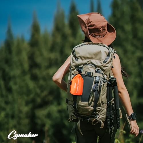 Cymuber Emergency Sleeping Bag Survival Bivy Sack with Carabiner and Whistle-6