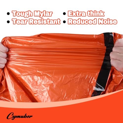 Cymuber Emergency Sleeping Bag Survival Bag, Survival Orange, 4 Pack-3