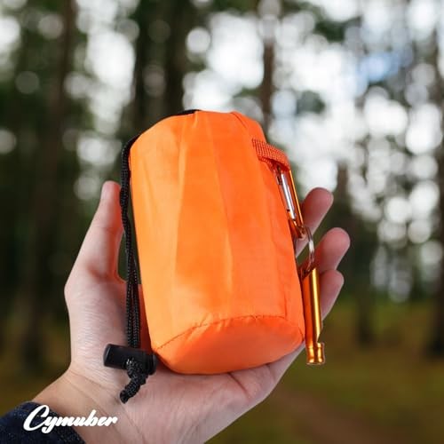 Cymuber Emergency Sleeping Bag Survival Bag, Survival Orange, 4 Pack-5