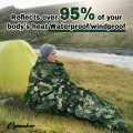 Cymuber Emergency Sleeping Bag Survival Bivy, Woodland Camo, 2 Pack