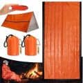 Dzronda Emergency Sleeping Bag 2 Pack with Whistle, Waterproof Thermal Bivy Sack