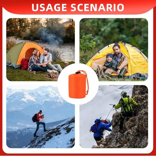 Krysel Emergency Survival Bivvy Bag, Lightweight Thermal Sleeping Bag, Waterproof and Windproof-4