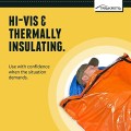 Trekrite Emergency Waterproof Survival Bivi Bag, Lightweight Thermal Foil, High Visibility Orange, Single Pack