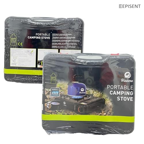 EPISENT Portable Camping Gas Stove with Carry Case and 4 Butane Gas Cans-6