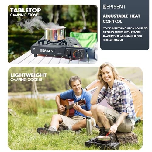 EPISENT Portable Single Burner Gas Stove with Carry Case-2