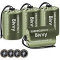 Esky Emergency Sleeping Bag 4 Pack Thermal Bivy Sacks, Green