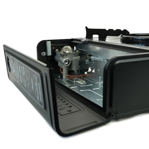 EUROCATCH 1 Burner Gas Cooker with 16 Gas Cartridges and Carrying Case-3