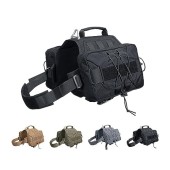 EXCELLENT ELITE SPANKER Dog Pack Saddle Bag Backpack, Black, L