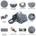 EXCELLENT ELITE SPANKER Grey Dog Pack Saddle Bag Backpack, L