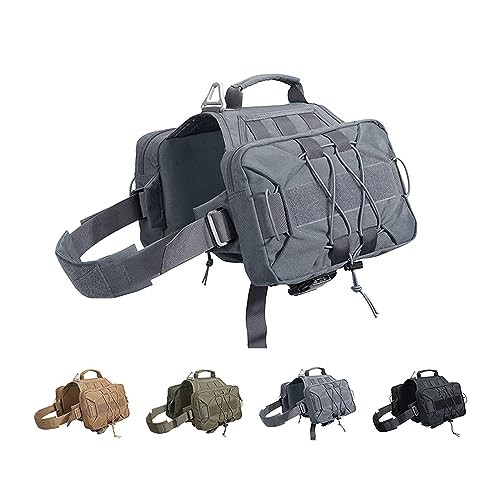EXCELLENT ELITE SPANKER Grey Dog Pack Saddle Bag Backpack, L