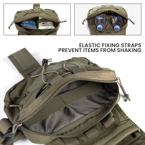 EXCELLENT ELITE SPANKER Dog Pack Saddle Bag Backpack, Military Green, L-3