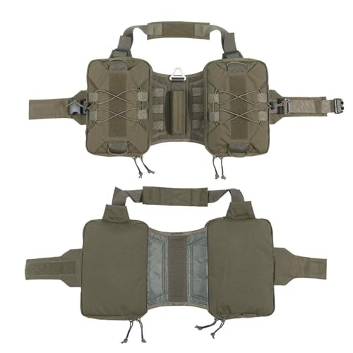EXCELLENT ELITE SPANKER Dog Pack Saddle Bag Backpack, Military Green, L-4