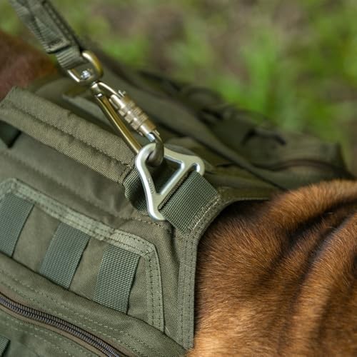 EXCELLENT ELITE SPANKER Dog Pack Saddle Bag Backpack, Military Green, L-6