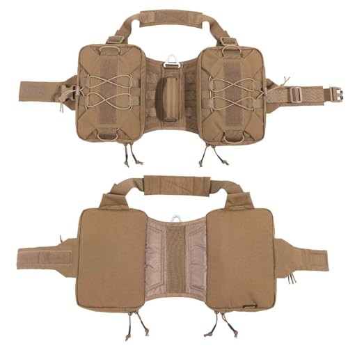 EXCELLENT ELITE SPANKER Pet Pack Dog Saddle Bag Backpack, Brown, M-4
