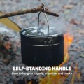 Fire-Maple 1.8L Stainless Steel Camping Pot with Steamer Basket and Foldable Handle