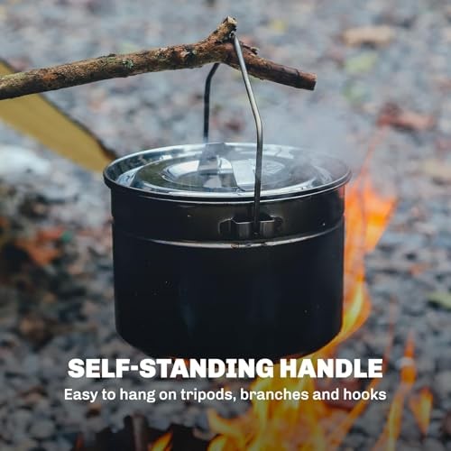Fire-Maple 1.8L Stainless Steel Camping Pot with Steamer Basket and Foldable Handle-2