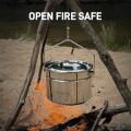 Fire-Maple 1.8L Stainless Steel Camping Pot with Steamer Basket and Foldable Handle