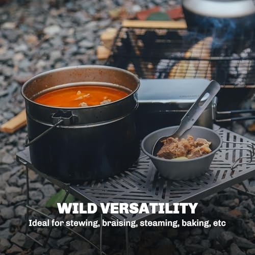 Fire-Maple 1.8L Stainless Steel Camping Pot with Steamer Basket and Foldable Handle-4