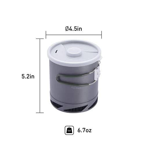 Fire-Maple 1L Aluminium Camping Pot with Heat Exchanger-2