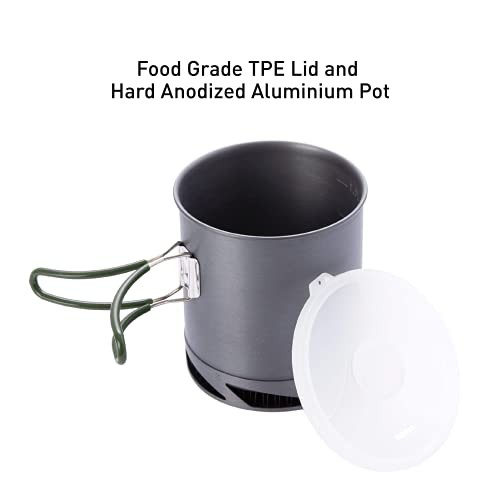 Fire-Maple 1L Aluminium Camping Pot with Heat Exchanger-5